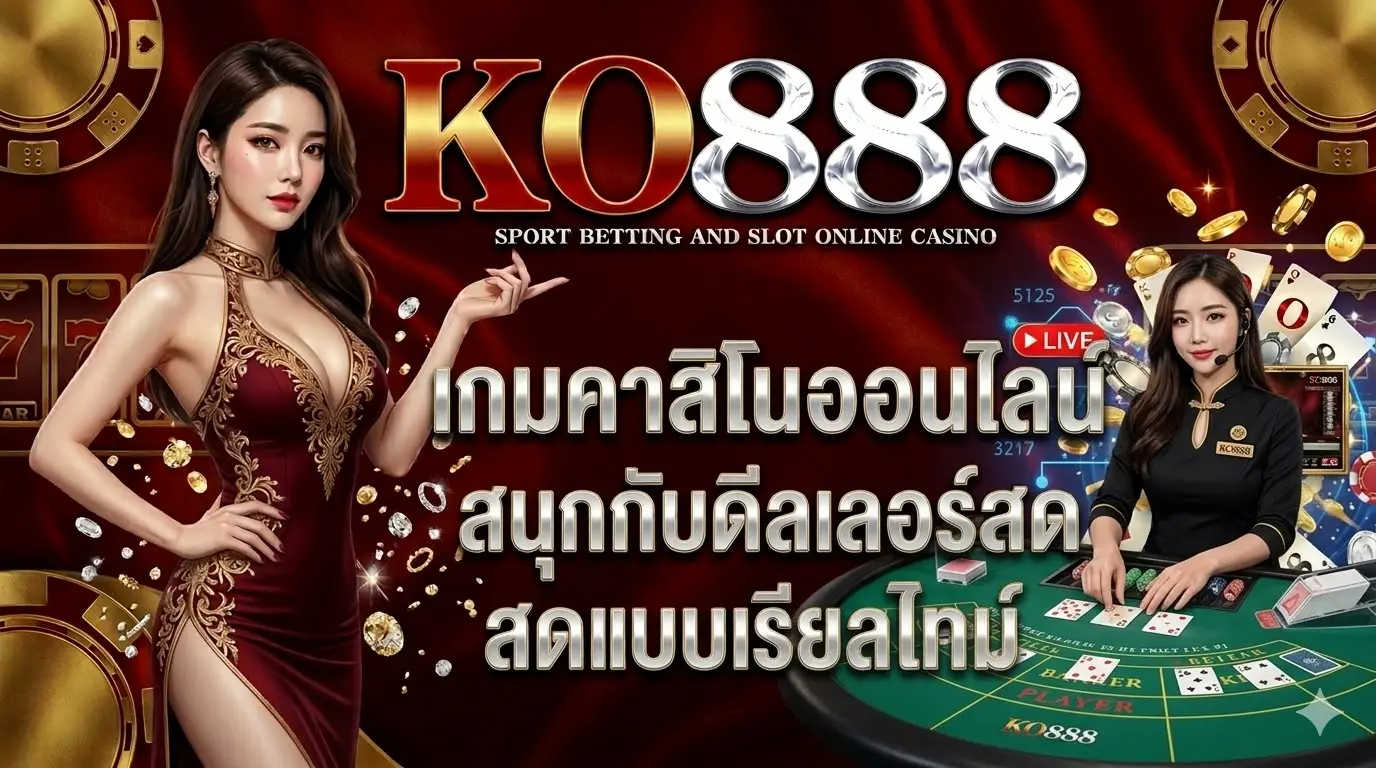เกมคาสิโนออนไลน์บน ko888 สนุกกับดีลเลอร์สดแบบเรียลไทม์